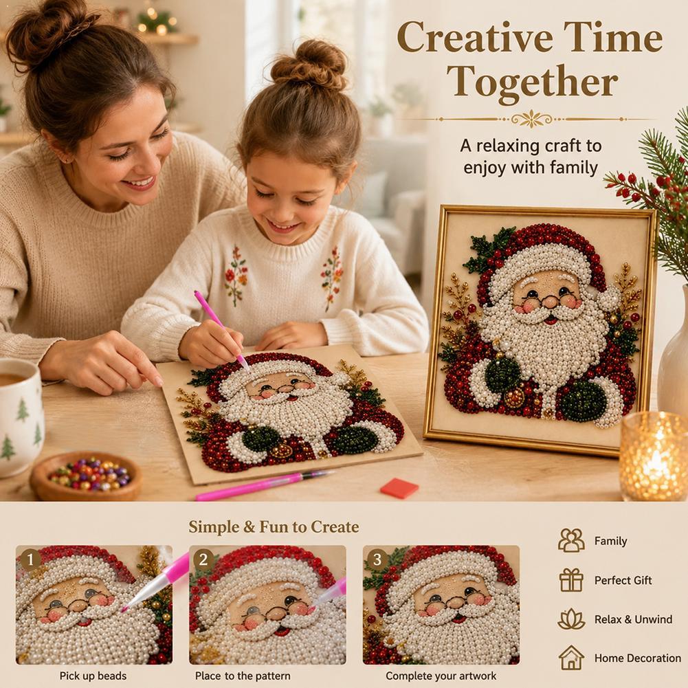 Art Craft For Kids - Świąteczny Zestaw DIY z Perłami i