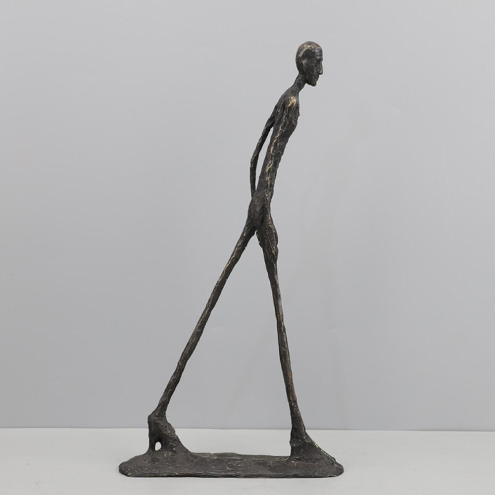 Art Craft New Year - Figurka chodzącego mężczyzny, dekoracja pokoju, metalowy