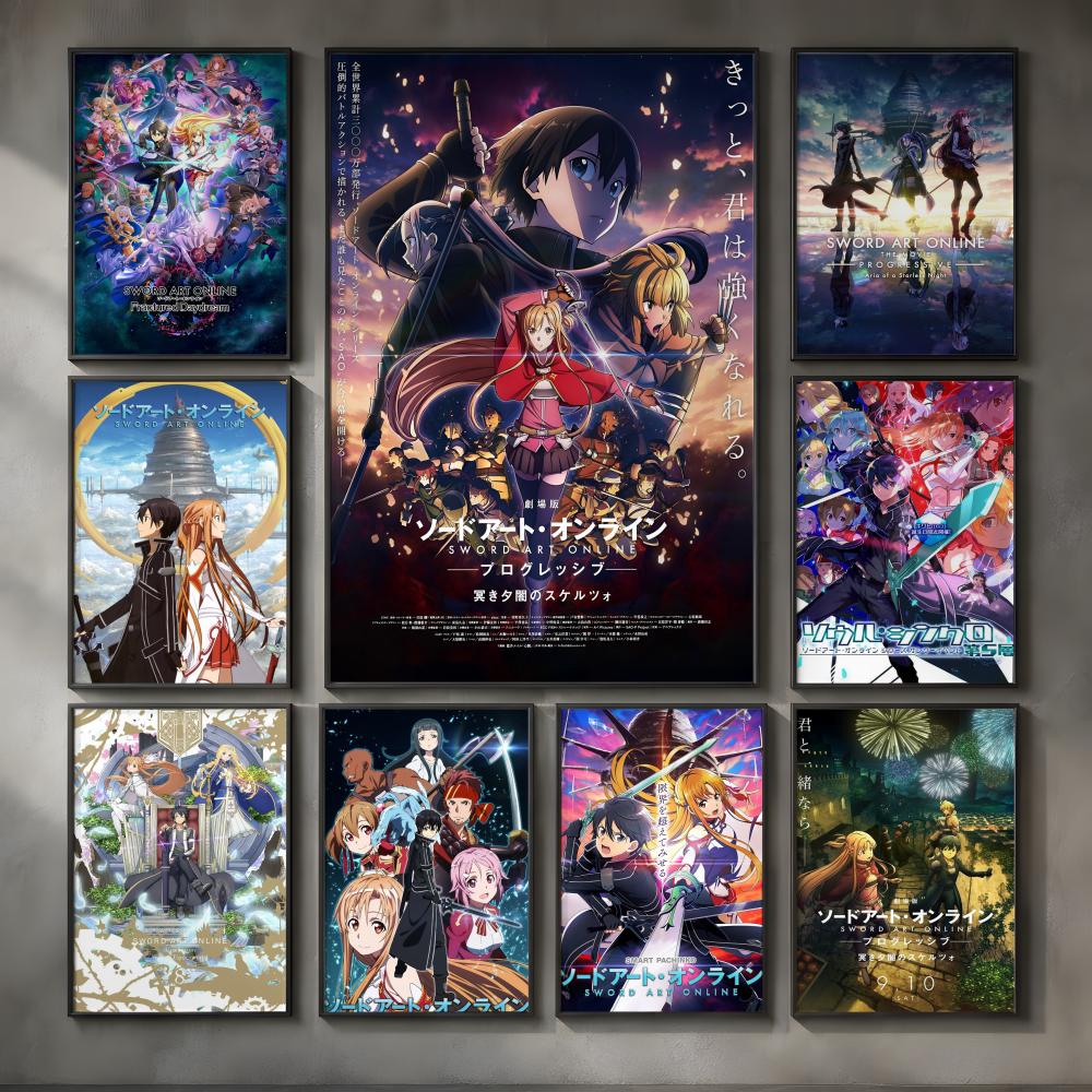 Art Craft Online - Anime S-Sword Art Online-e Plakat Vintage