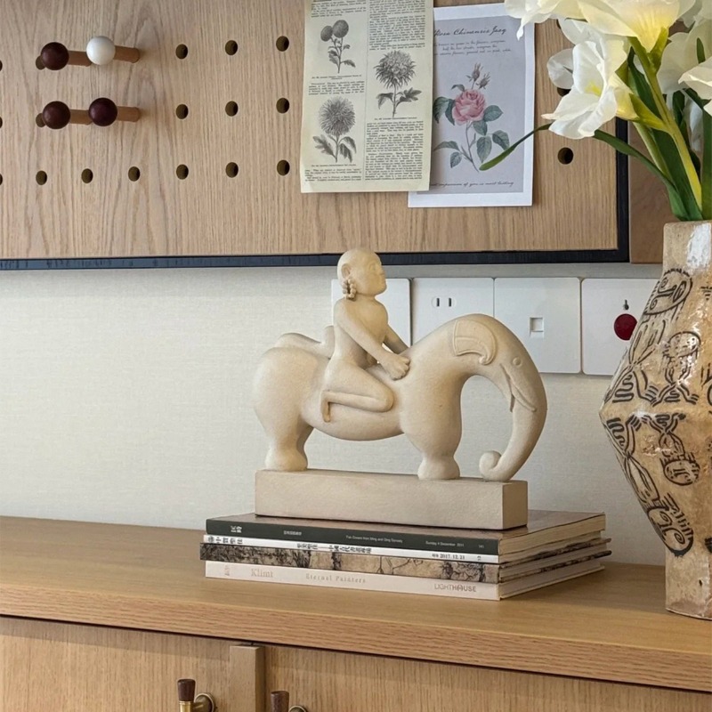 Art Craft Elephant - Kreatywna Abstrakcyjna Rzeźba Artystyczna z Postacią