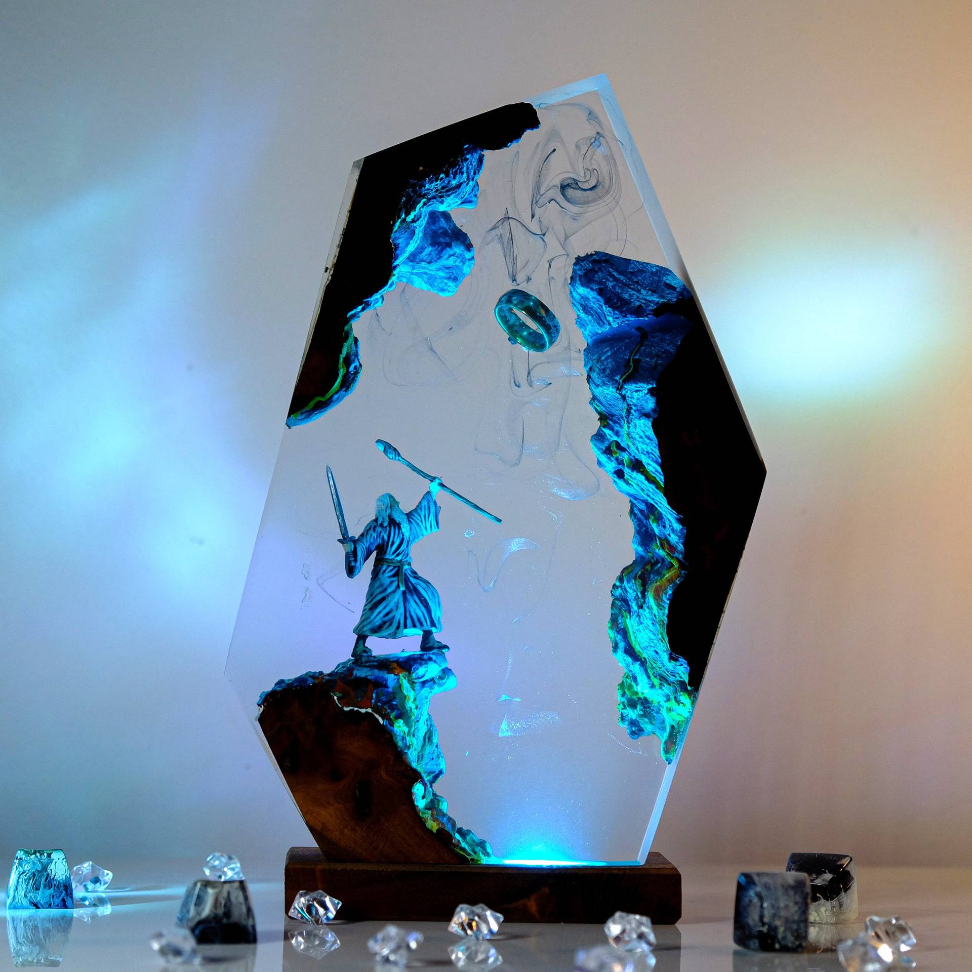 Art Craft Christmas - Figurka z sceny filmowej, stolik, lampa