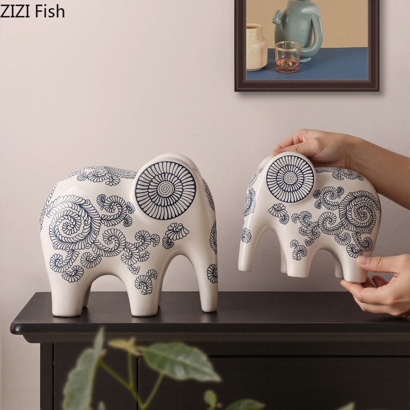 Art Craft Elephant - Nowa chińska ceramiczna ozdoba w kształcie