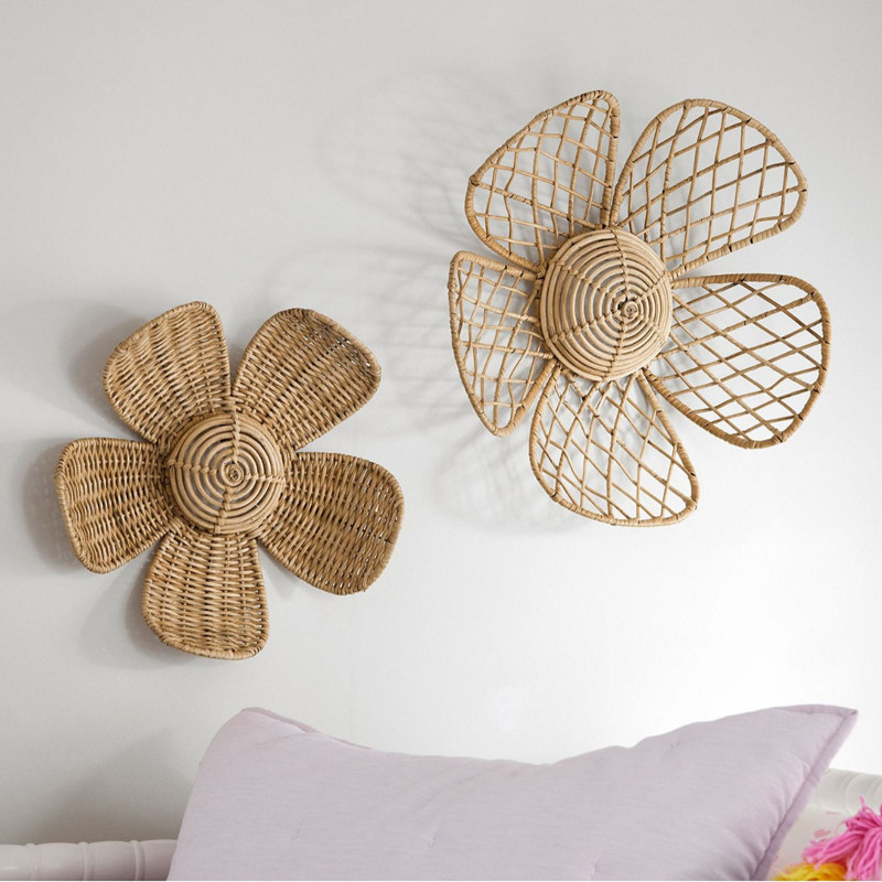 Art Craft New Year - INS Nordic Woven Rattan Flower Wall