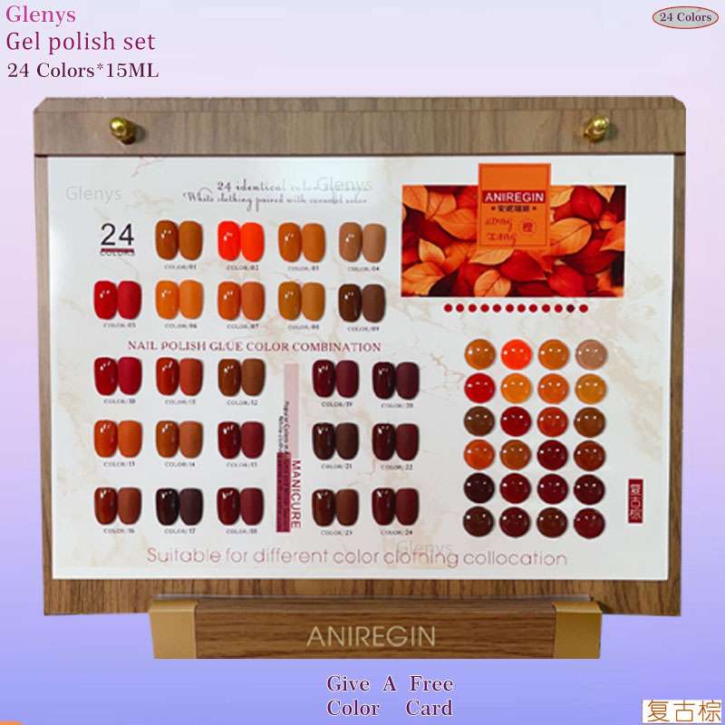 Art Craft Online - Vintage brązowy 24-kolorowy klej do lakieru