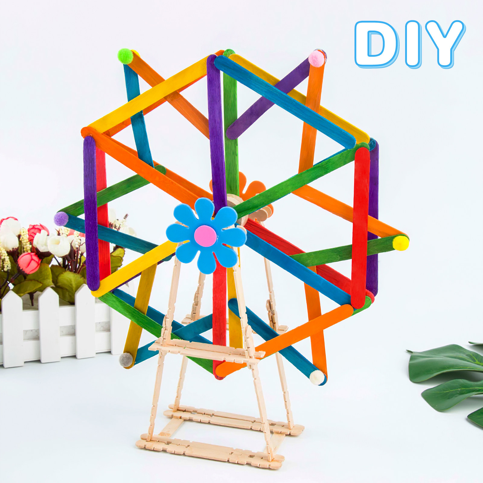100 szt. Kolorowych drewnianyc – Art Craft And Design recenzja i cena
