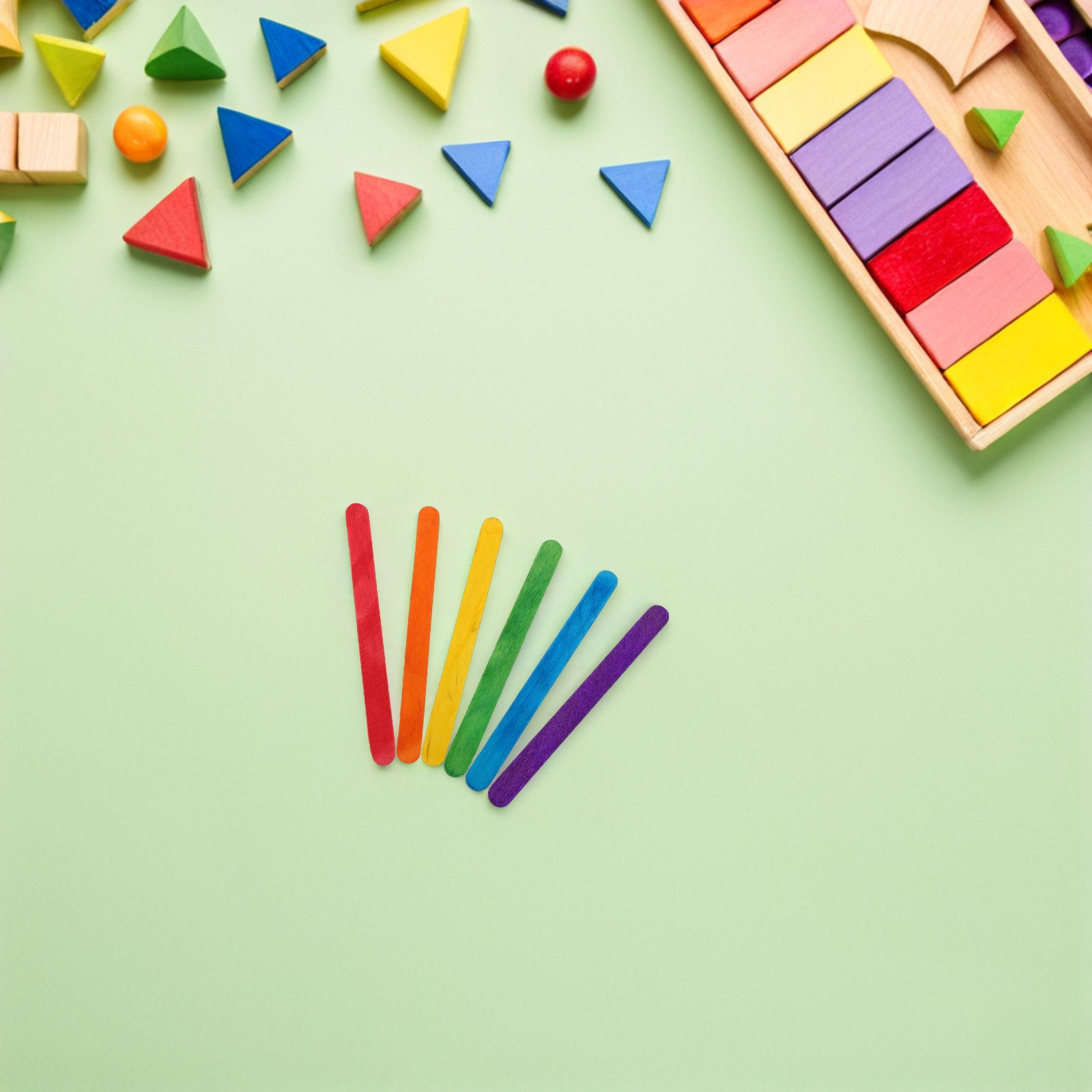 500 szt. Kolorowe drewniane pa – Art Craft For Kids recenzja i cena