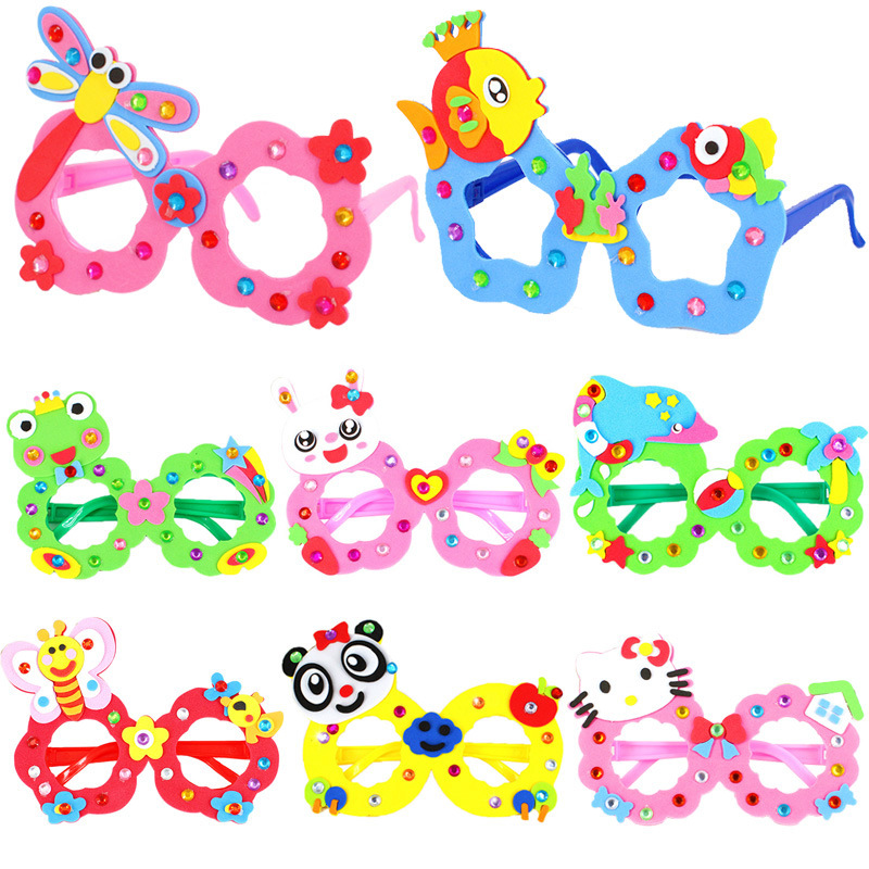 Dzieci DIY EVA diamentowe okul – Art Craft Glasses Frames recenzja i cena