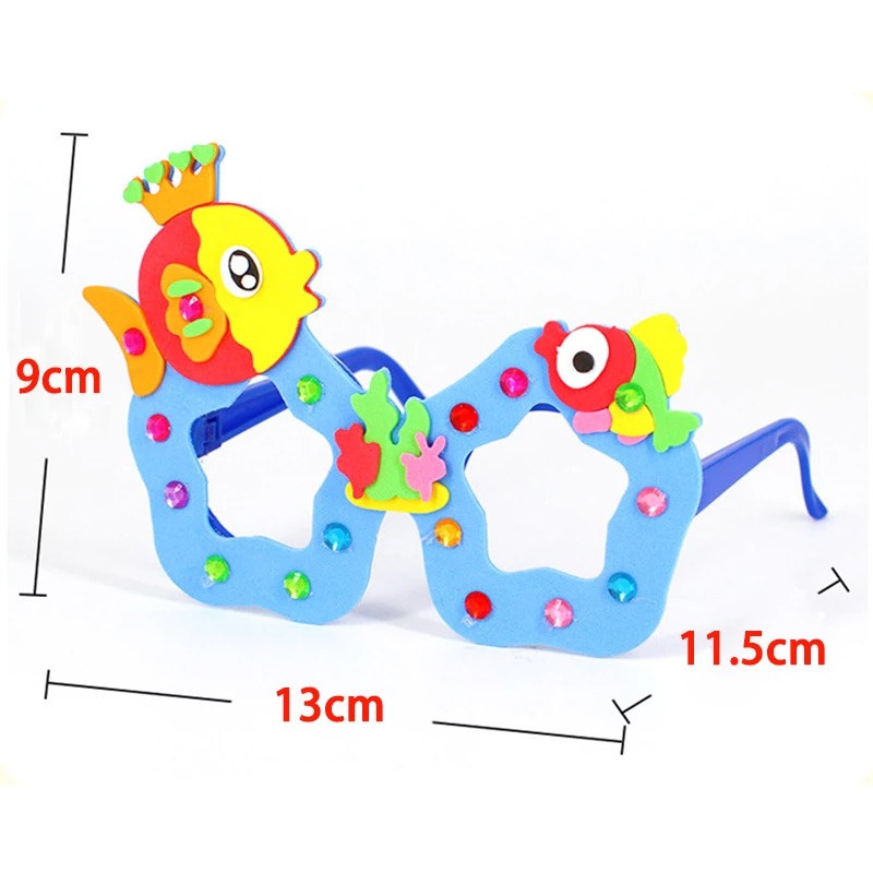 Dzieci DIY EVA diamentowe okul – Art Craft Glasses Frames recenzja i cena