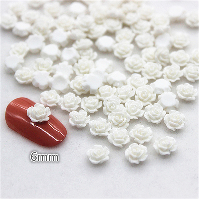 100 sztuk 6mm żywica Mini róży – Art Craft New Year recenzja i cena