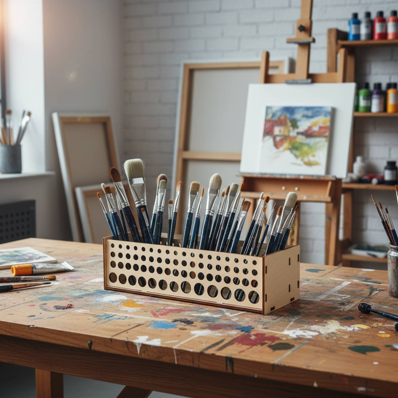 Stojak na pędzle z 67 otworami – Art Craft And Design recenzja i cena