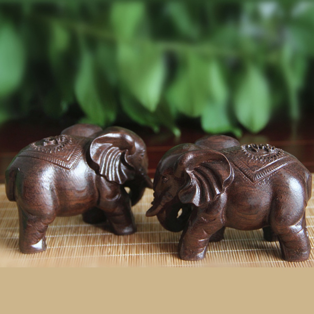 Drewniany słoń rzeźbione dekor – Art Craft Elephant recenzja i cena