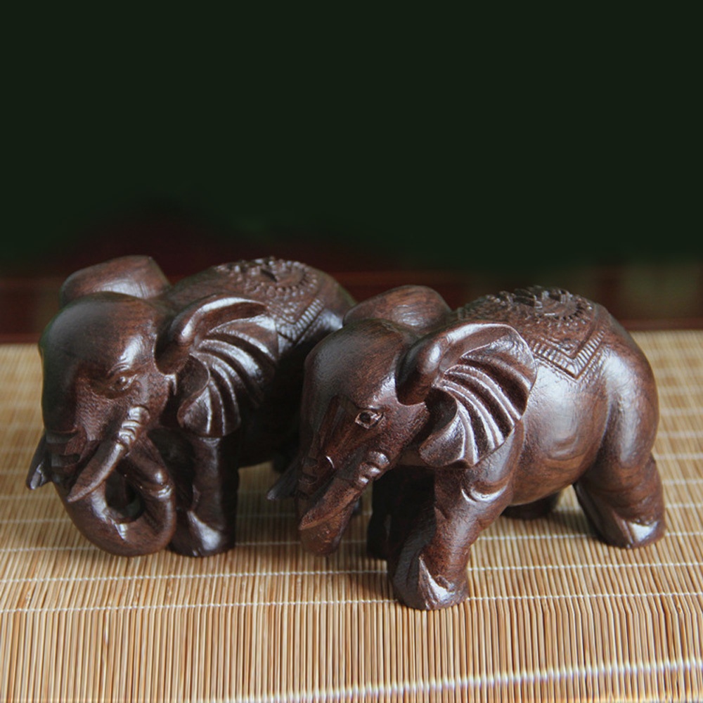 Drewniany słoń rzeźbione dekor – Art Craft Elephant recenzja i cena