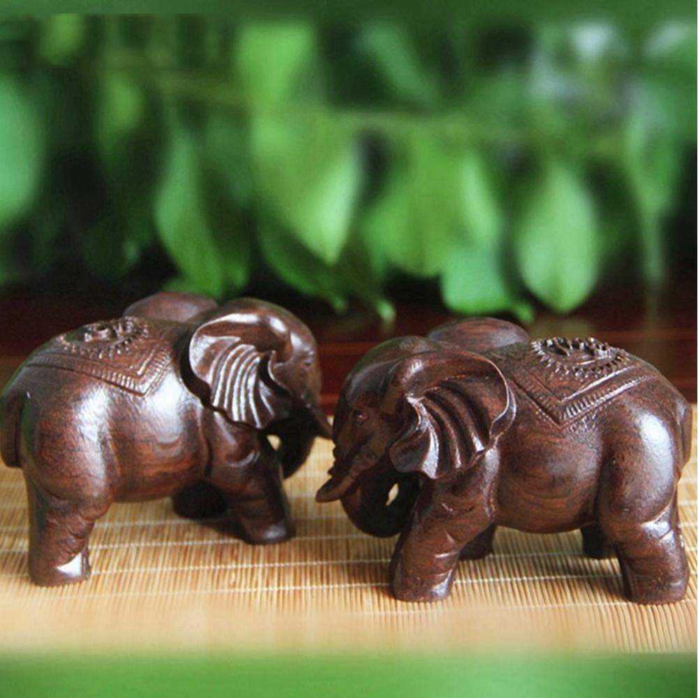Drewniany słoń rzeźbione dekor – Art Craft Elephant recenzja i cena